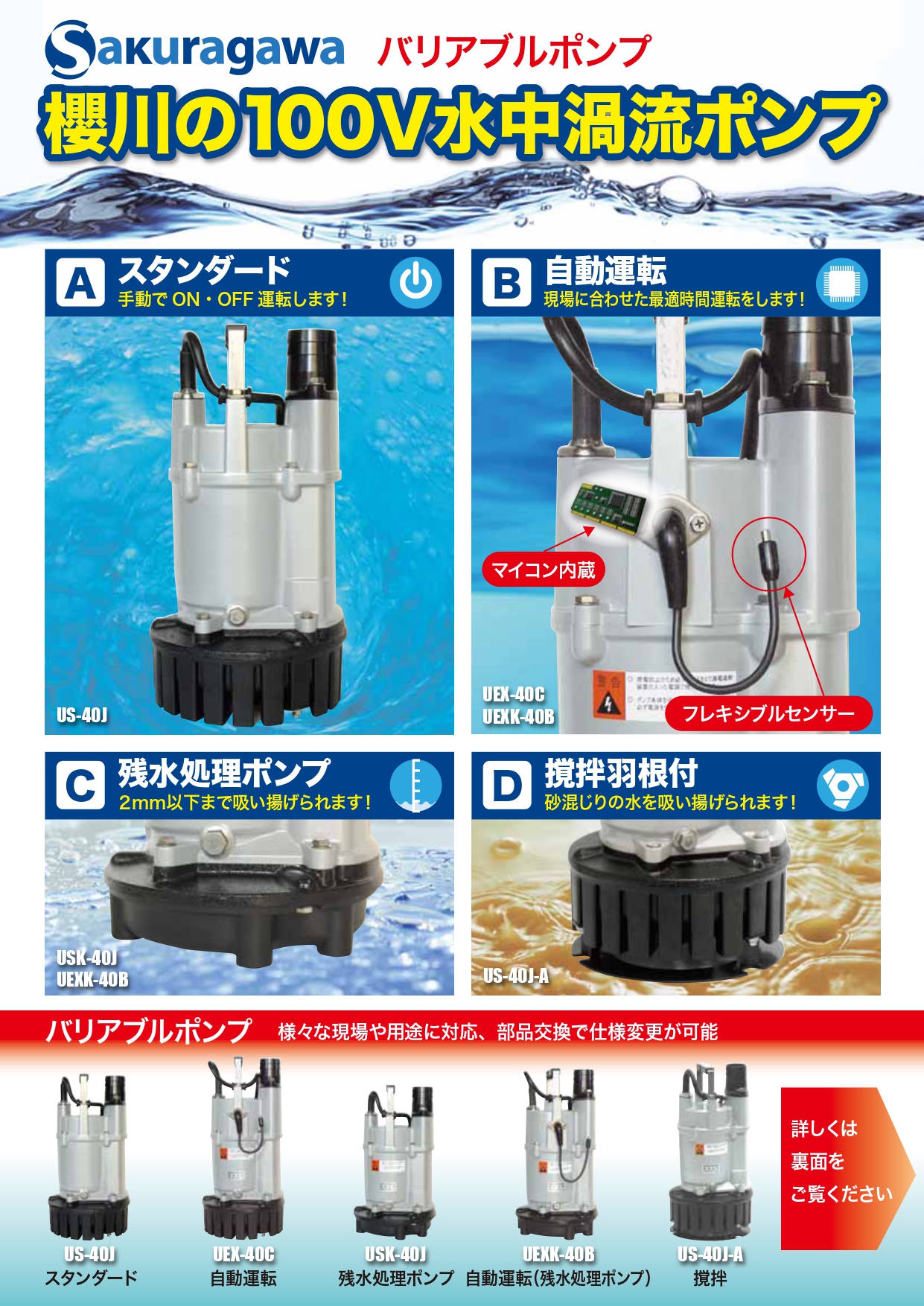 UEXシリーズ | 製品情報 | 桜川ポンプ製作所