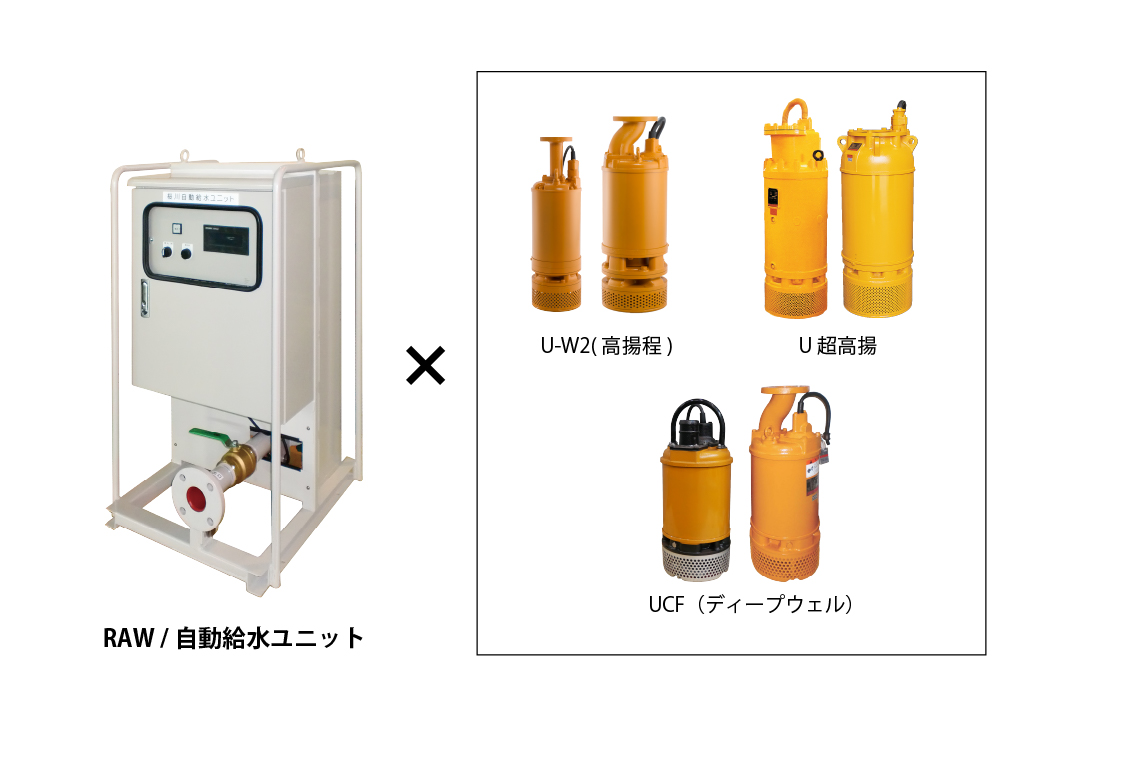 自動給水ユニット RAWシリーズ｜水中ポンプと組み合わせて自動給水