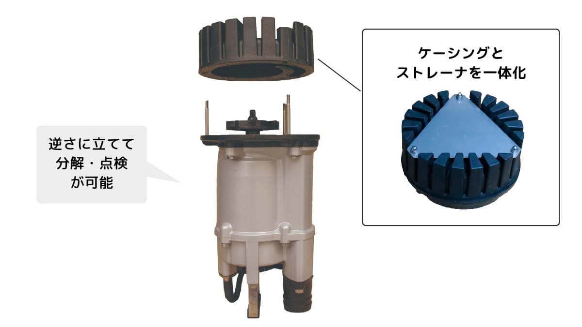 水中ポンプ100V上下逆さ
