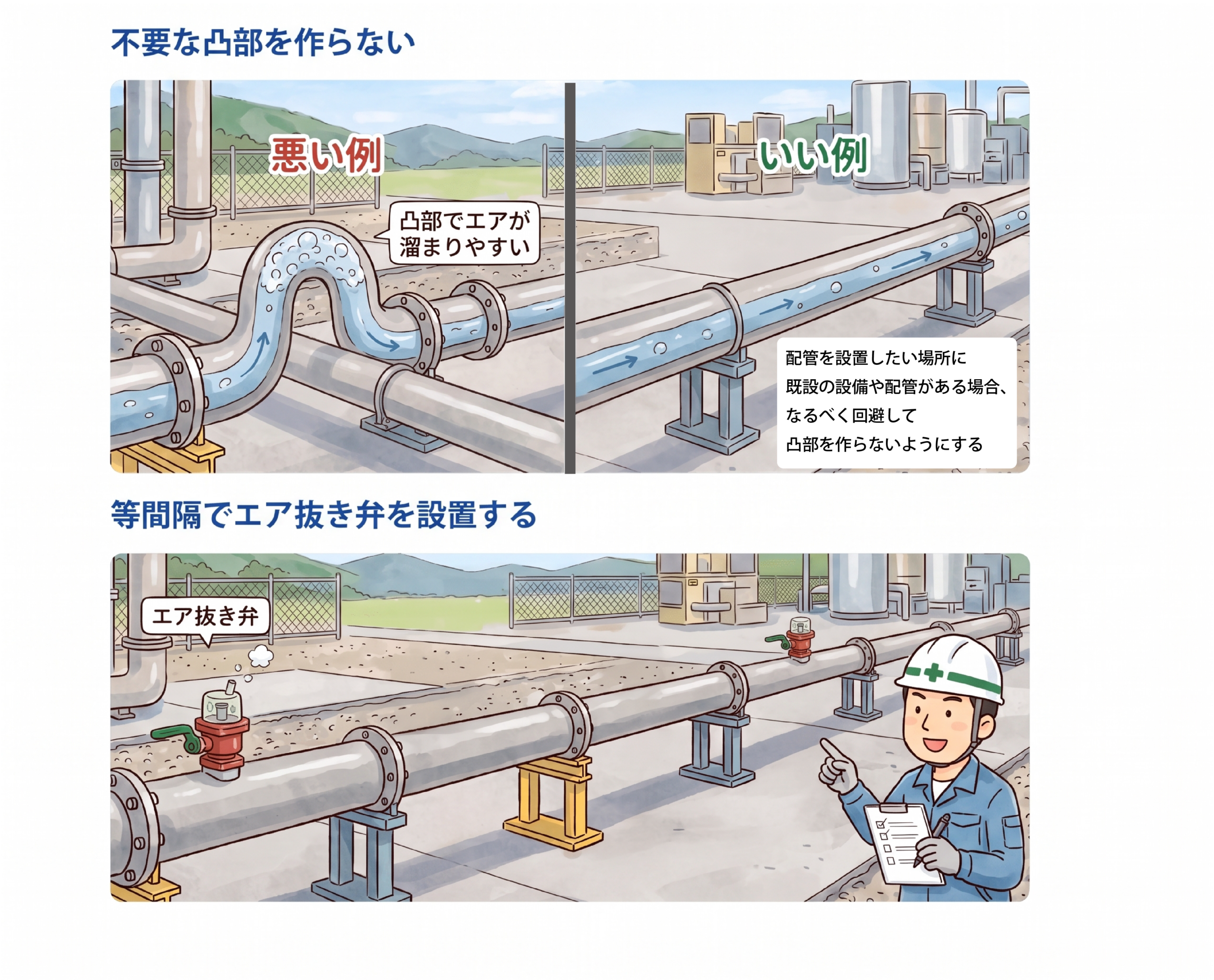 配管のレイアウト不良の予防まとめ